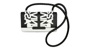 Burberry Lola Boxy Two Tone Leather Crossbody Bag, Black/White