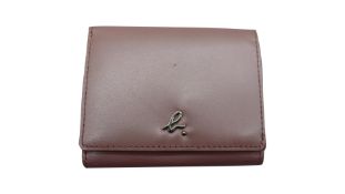 Agnes B Voyage Women's Small Leather Wallet, Pink. New, with Defects