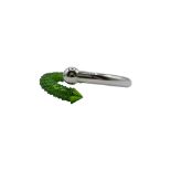 Acne Studios Crystal Bracelet, Silver/Green