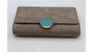 Emmy London Women's Naomi Suede Clutch Bag, Taupe