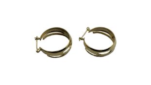 Misho Tidal Hoops Earrings, 22k Gold Plated