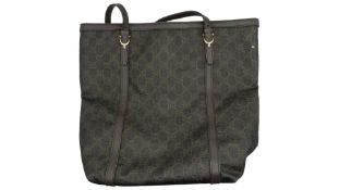 Gucci Black GG Supreme Tote Bag. Used