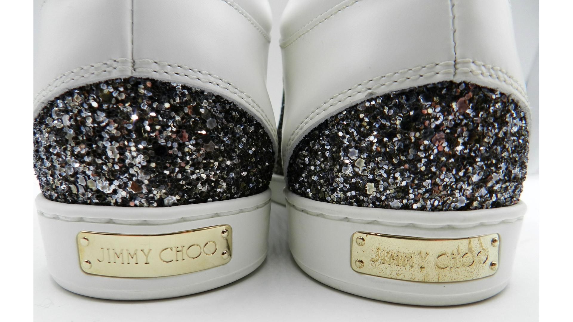 Jimmy Choo Miami Trainers, White/Gold, Size EU 35. Box damaged, Cracks On Toe and Discolouration On - Image 9 of 10