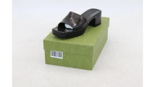 Gucci Rubber Upper and Sol Shoes, White, Size 34