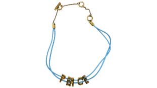 Acne Studios Peace Necklace, Blue