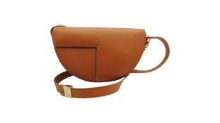 Patou Le Patou Leather Shoulder Bag, Cinnamon Orange