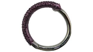 Acne Studios Crystal Cuff Bracelet, Silver/Purple, Size M