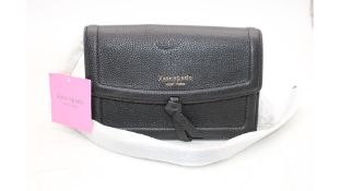 Kate Spade Knott Pebbled Leather Flap Bag, Black. Slight Mark On Front