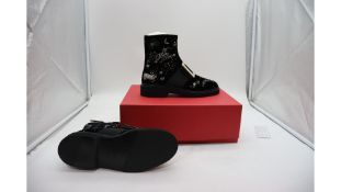 Roger Vivier Viv Rangers Unicorn Met Bootie 25, Black Silver, EU 40