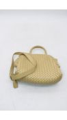 Bottega Leather Bag, Beige. Used