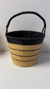 Sensi Studios Woven Bucket Bag, Biege/Black