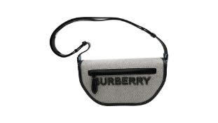 Burberry Women's Small Olympia Canvas Shoulder Bag
