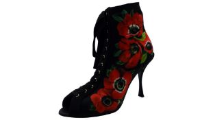 Dolce & Gabbana Bette Printed Boots, Size IT 36