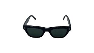 Monokel Sunglasses, Aki Black/Green, Solid Lens