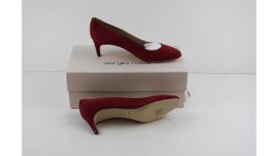 Sergio Rossi Women's Suede Madame Pumps, Red, UK 3.5