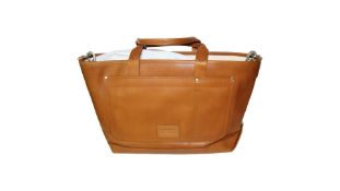 Shinola Detroit Large Leather Satchel/Tote Bag, Brown