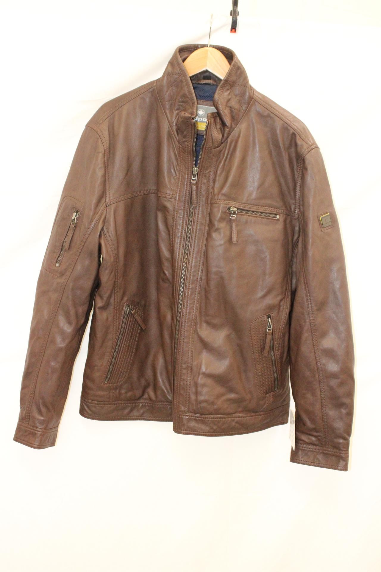 Redpoint Brice Leather Jacket, Tobacco, UK R44, No Label