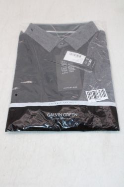 Galvin Green Mikel Polo Shirt, Black/Grey, Size XL