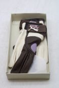 Puma X KidSuper Leather Eye Gloves, Espresso Brown/Alpine Snow, Size S/M