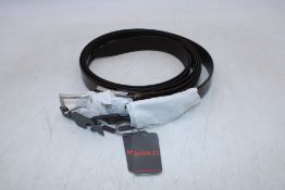 Three Monti London Leather Belts, Brown, Size 95cm/36''