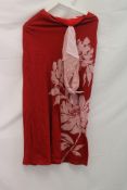 Abercrombie & Fitch Julia Slip Cut Out Maxi Dress, Red, Size L