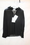 16Arlington Cian Sequin-embellished Georgette Shirt, Jet Black, Size 8