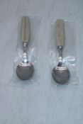 Eight Sabre Paris Nature Dessert Spoon, Faux Horn