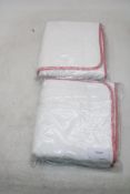 Two Dian's Bedroom BP36 Santorin Bath Mat, White/Pink, Size 50 X 80cm