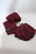 Aje Sylvia Puff Sleeve Cropped Top, Chestnut Red, Size S