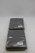 Ten Flower Room Tab Top Blackout Curtains, Grey, 245 x 140cm