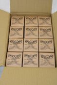 Thirty-six Excel Angled 2 Port Keystone Nordic Faceplate, Pure White, Size 56 X 56mm