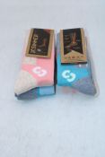 Two Packs Sinner Dames Pro II Socks Two Per Pack, Pink/Grey, Sizes 36-38