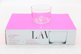 Thirteen Sets LAV BDG384 Bodega Tumblers, Sets of Six
