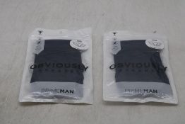 Two Pairs Obviously Prime Man Bikini Briefs, Abyss, Size XL