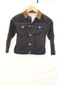 Bonpoint Kids Eddis Embroidered Back Jean Jacket, Blue, Size 8A