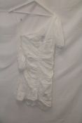 Isabel Etoile Marant Lecia One-Shoulder Ruched Cotton-voile Mini Dress, White, EU 40