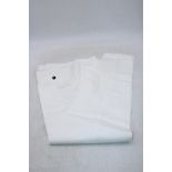 Gutteridge Dal Cotton Twill Chino Trousers, White, Size 46