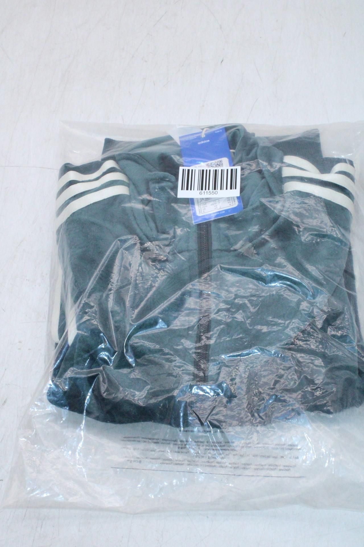 Adidas Originals Women's Zip Up Hoodie Liberty London Debossed Velvet, Aurora Ivy, Size XS