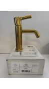 Ideal Standard Joy Basin Fitting with Tall Pillar Without Waste Set, Brushed Gold (Box damaged)