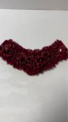 Dilara Findikoglu Women's Shell Collar with Frill, Deep Red, 14