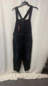 G-Star RAW Women's Slim Denim Latzhose, Blue, Size XL