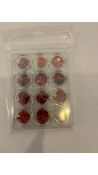 Forty-eight Packs of Sequin Pots, 12 Per Pack, Red