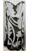 Karen Miller Applique Organdie Bandeau Dress, Black, Nude, UK 14