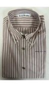 Acne Studios Women's Striped Shirt, Old Pink/White, Size 46
