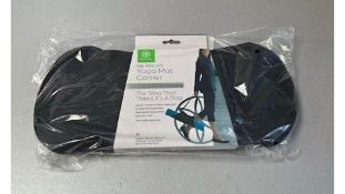 Six Gaiam On The Go Yoga Mat Carrier, Granite Storm, Black
