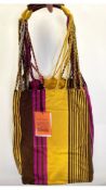 Colville Hand Woven Striped Hammock Bag, Multicoloured