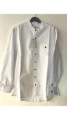 Three Lee Valley Men's Comfort Cotton Grandfather Shirt, White, Size XXL