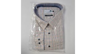 Four Woods of Shropshire Men's Blue/Red Check Long Sleeved Shirt, 22
