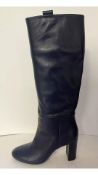 Geox Women's D Pheby 80 D Nappa Boots, Black, UK 3