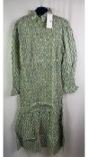 Maria De La Orden Women's Aleria Long Dress, Green Waves, Size L